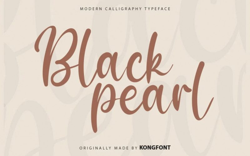 Black Pearls Script Font