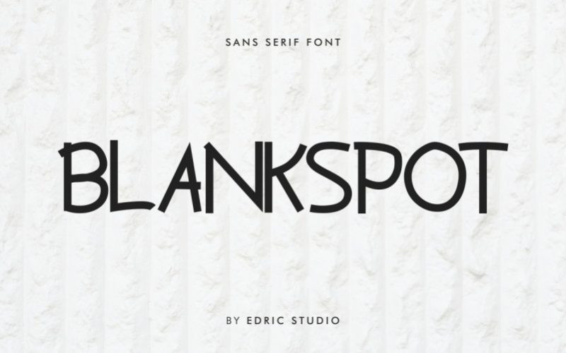 Blankspot Sans Serif Font