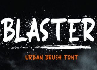BLASTER Brush Font