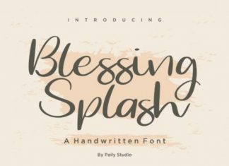 Blessing Splash Script Font