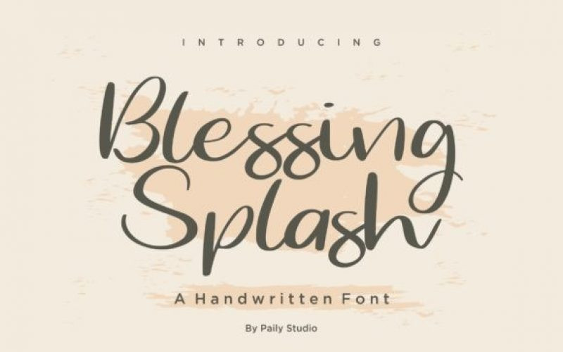 Blessing Splash Script Font