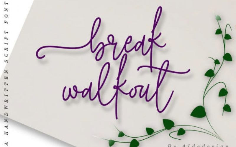 Break Walkout Handwritten Font