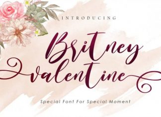 Britney Valentine Calligraphy Font