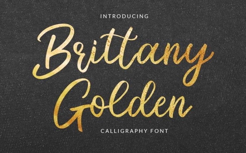 Brittany Golden Calligraphy Font