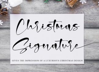 Christmas Signature Script Font