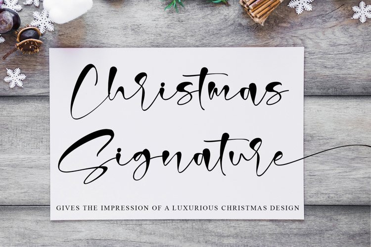 Christmas Signature Script Font