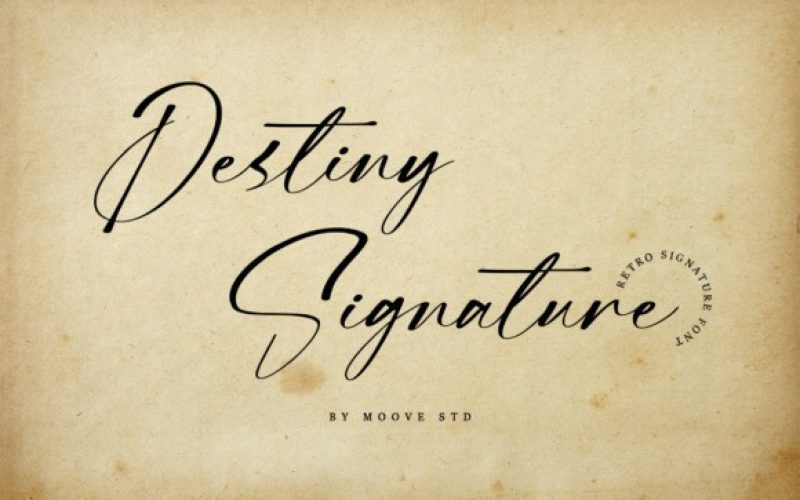 Destiny Signature Script Font