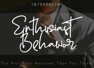 Enthusiast Behavior Handwritten Font