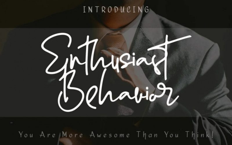 Enthusiast Behavior Handwritten Font