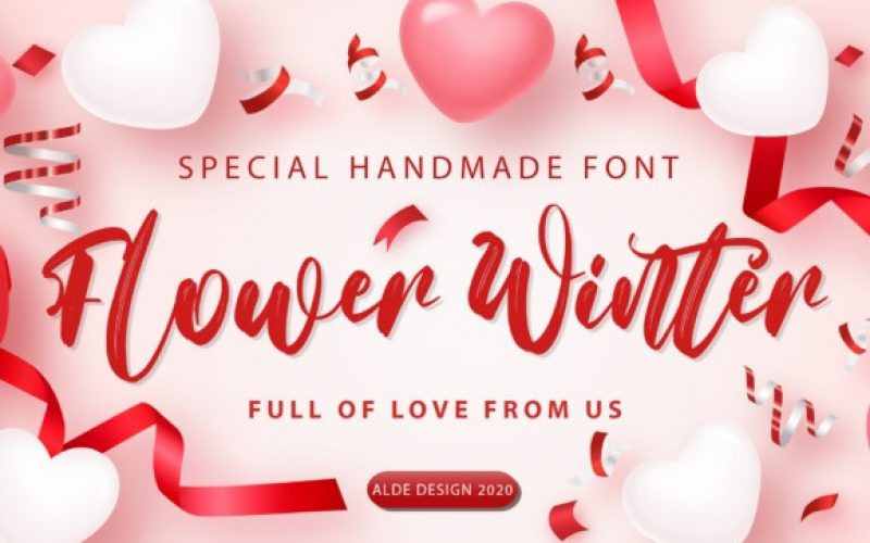 Flower Winter Brush Font