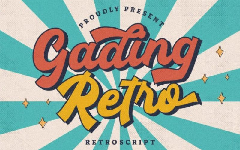 Gading Retro Script Font