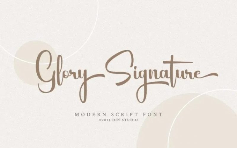 Glory Signature Script Font