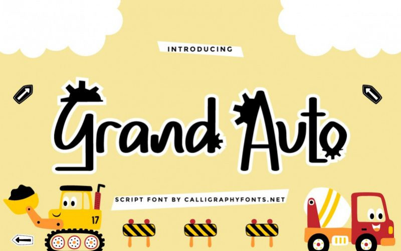 Grand Auto Display Font