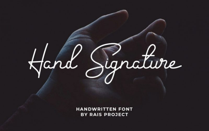 Hand Signature Script Font