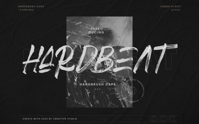 Hardbeat Brush Font