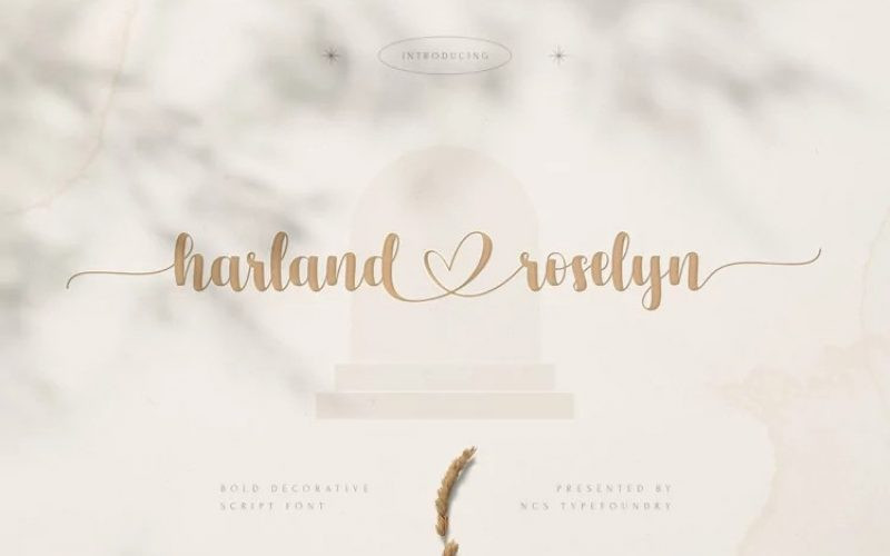 Harland Roselyn Calligraphy Font