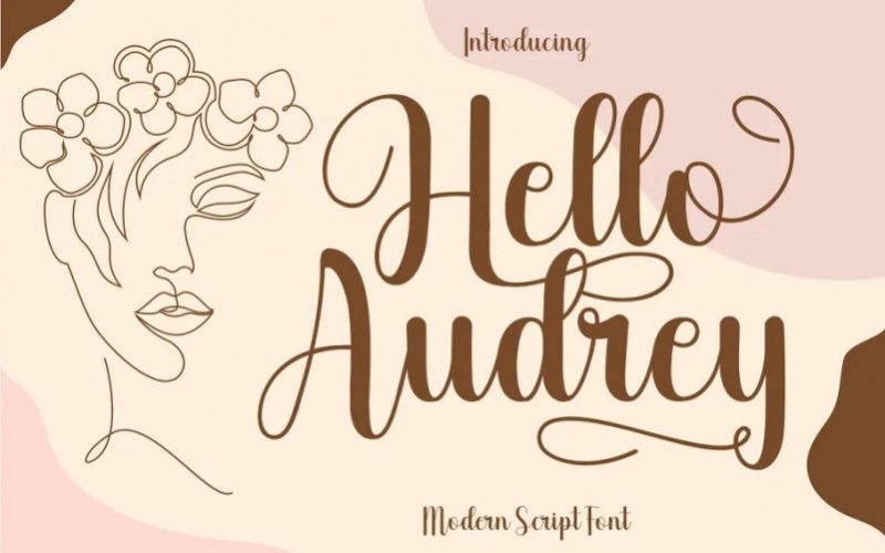 Hello Audrey Calligraphy Font