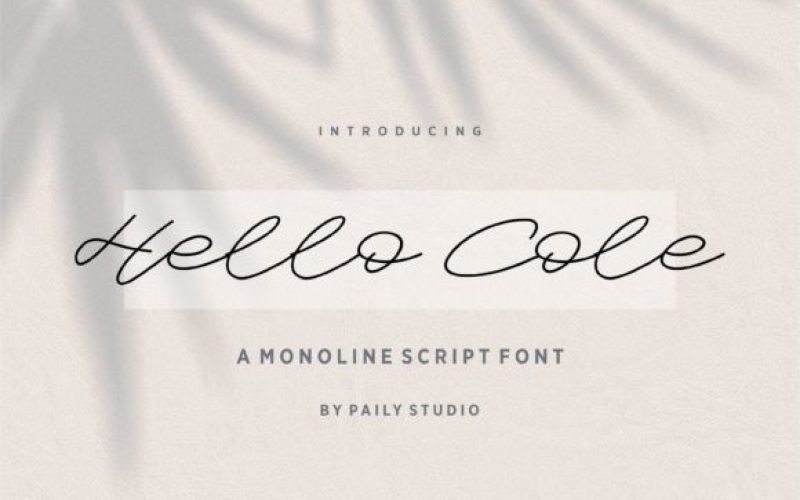 Hello Cole Handwritten Font