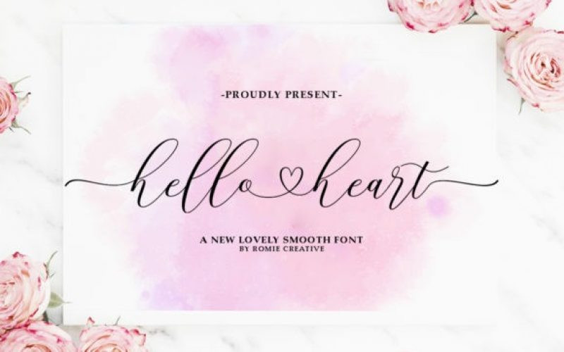 Hello Heart Calligraphy Font