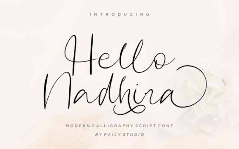 Hello Nadhira Script Font