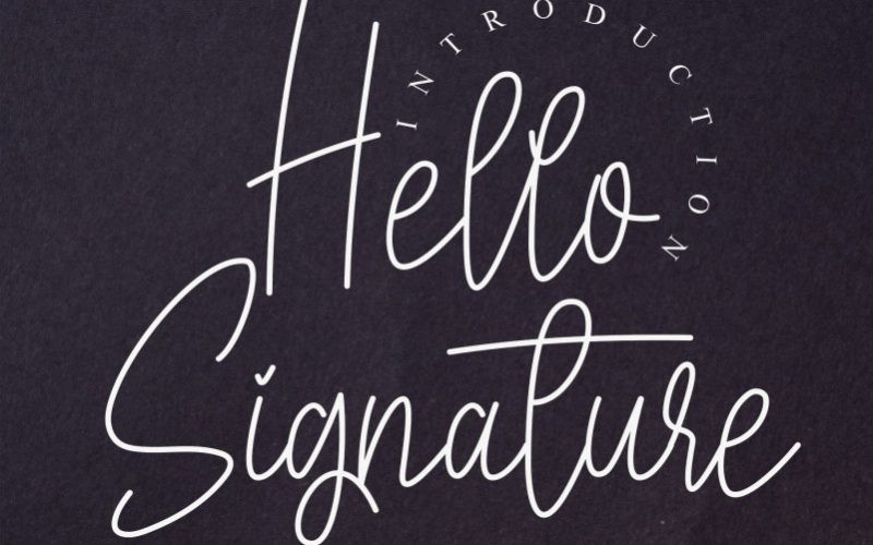 Hello Signature Font