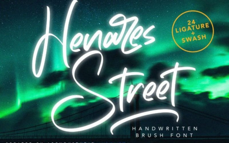 Henares Street Script Font