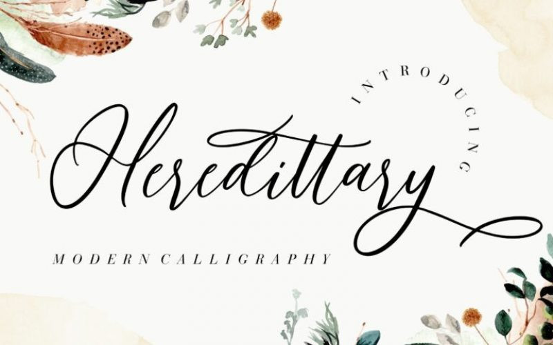 Heredittary Calligraphy Font