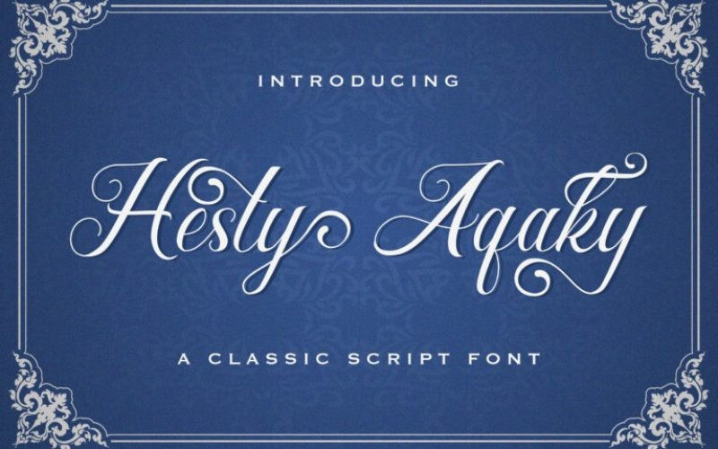 Hesty Aqaky Calligraphy Font