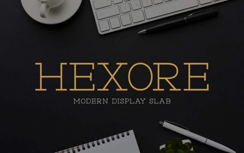 Hexore Slab Serif Font