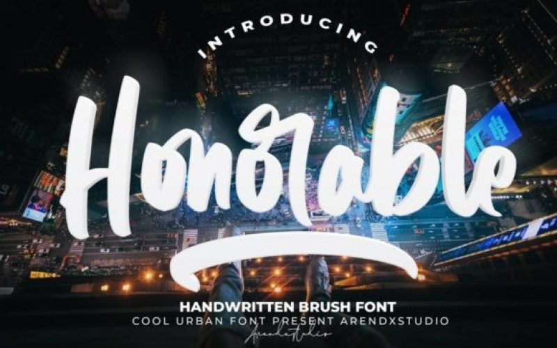 Honorable Brush Font