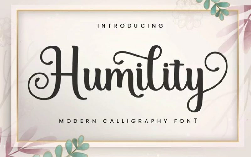 Humility Calligraphy Font