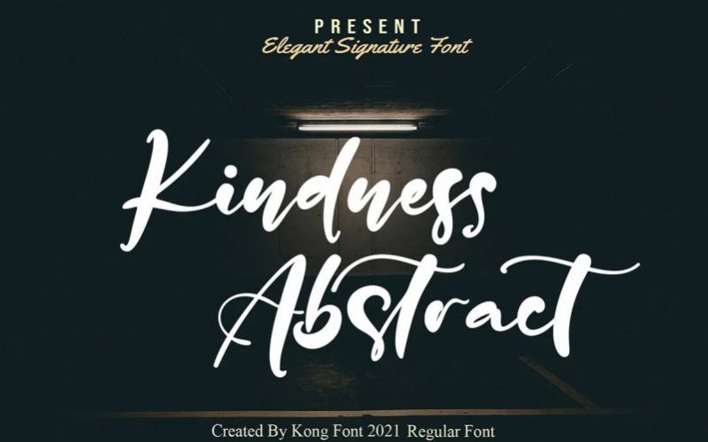 Kindness Abstract Script Font