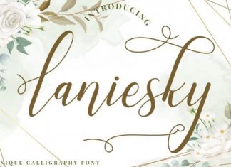 Laniesky Calligraphy Font