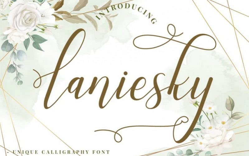 Laniesky Calligraphy Font