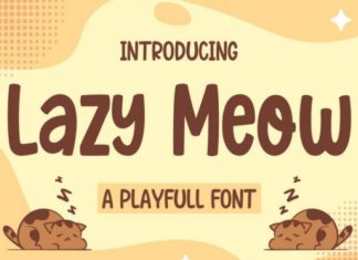 Lazy Meow Display Font
