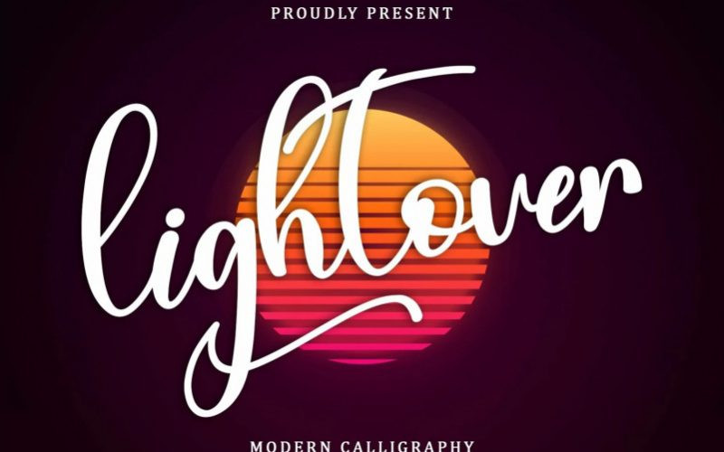 Lightover Calligraphy Font