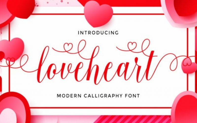 Love Heart Calligraphy Font