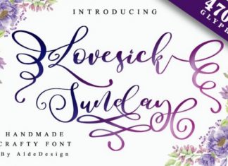 Lovesick Sunday Calligraphy Font