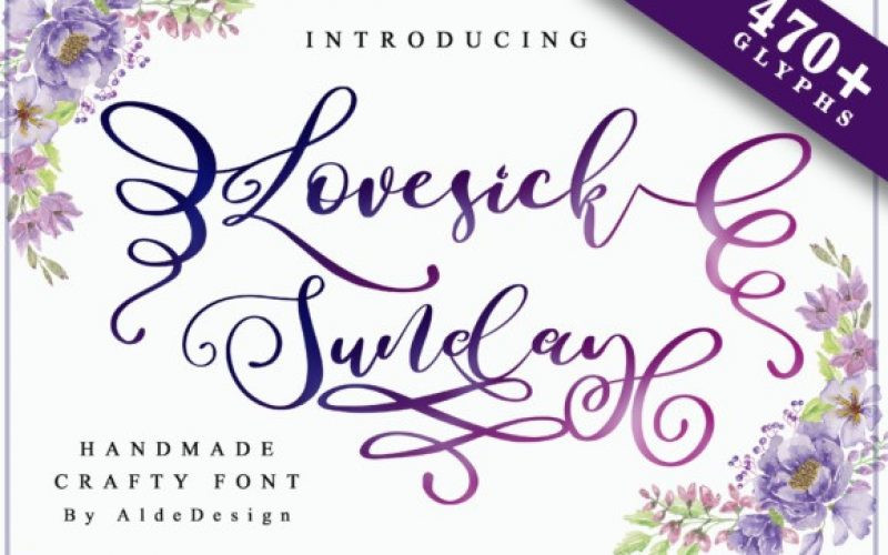 Lovesick Sunday Calligraphy Font