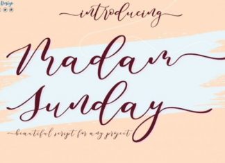 Madam Sunday Calligraphy Font