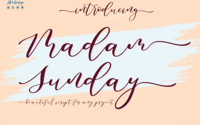 Madam Sunday Calligraphy Font