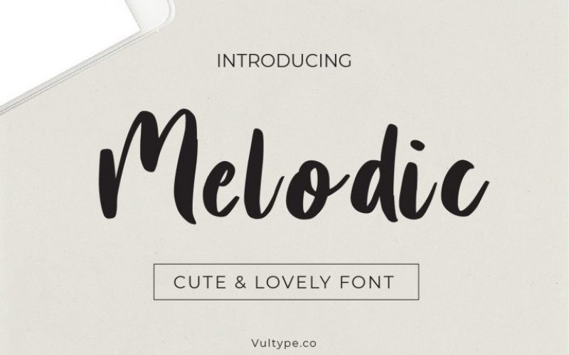 Melodic Script Font