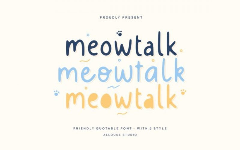 Meowtalk Display Font