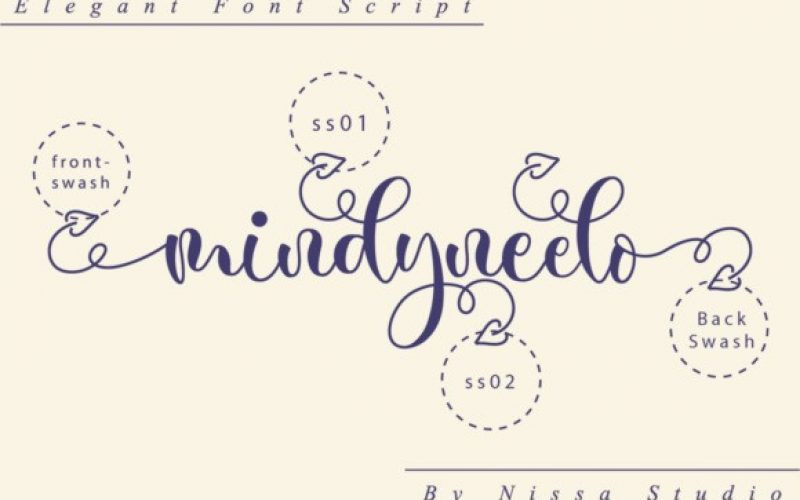 Mindyneelo Calligraphy Font