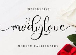 Modylove Calligraphy Font