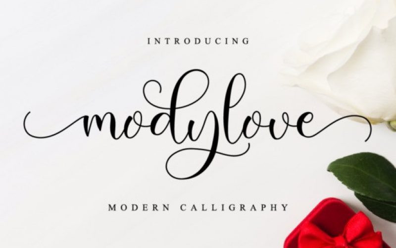 Modylove Calligraphy Font