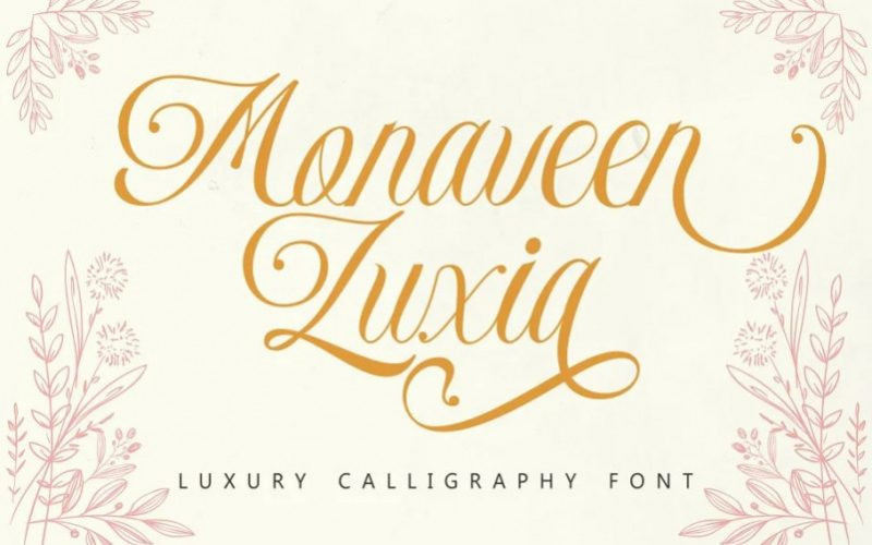 Monaveen Luxia Calligraphy Font