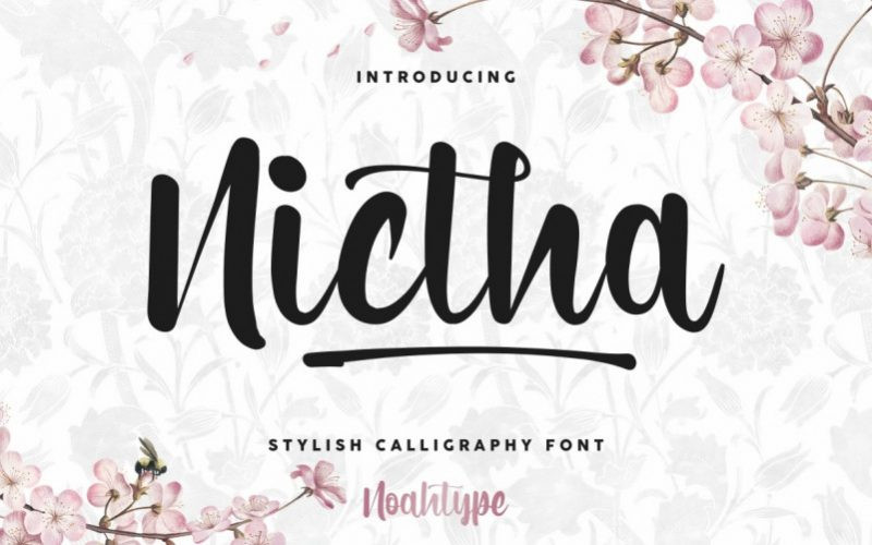 Nictha Calligraphy Font