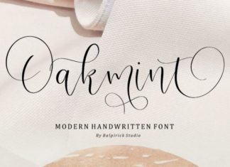 Oakmint Calligraphy Font