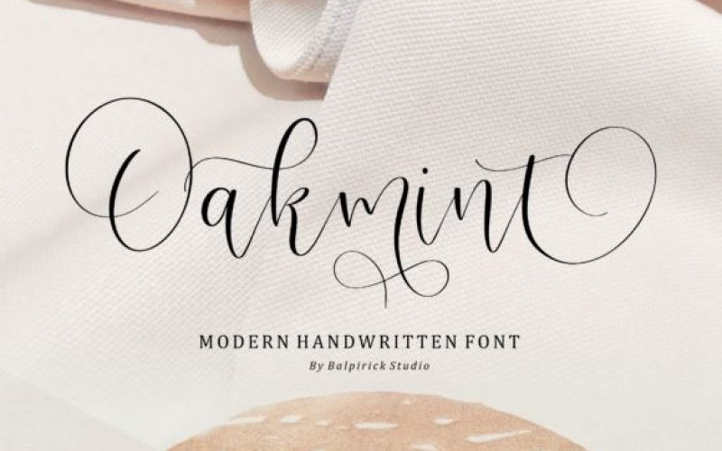 Oakmint Calligraphy Font